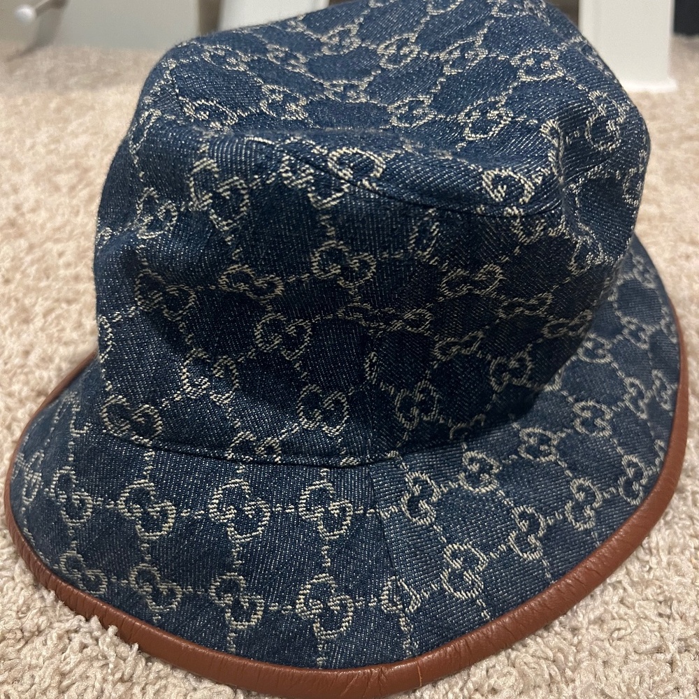 Denim Gucci Bucket Hat